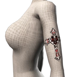 Locked Heart Cross Tattoo