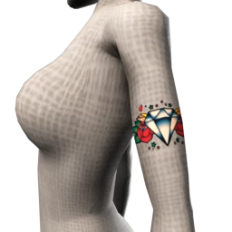 Diamond and Roses Tattoo