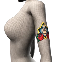 Geometric Star And Roses Tattoo