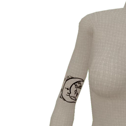 Crescent Moon Arm Tattoo