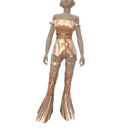 Ikon Elite White And Gold Couture Raver Outfit