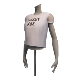Bionic 'Kiss my Abs' T-Shirt - White