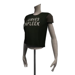 Bionic 'Curves on Fleek' T-Shirt - Black