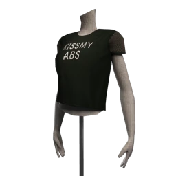 Bionic 'Kiss my Abs' T-Shirt - Black