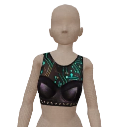 Delirious Circuit Stud Crop Top