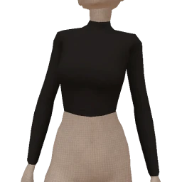 Bionic Basic Black Long Sleeve Top