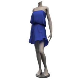 BCBGMAXAZRIA - Strapless Ruffle Popover Dress