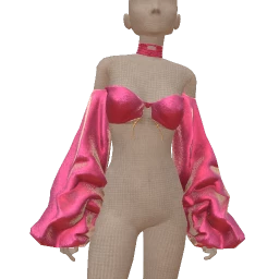 Ikon Elite Cracked Metallic Rose-Violet Ultra Flare Sleeve Top