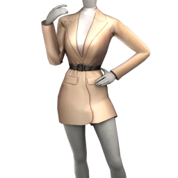 Chiara Girl Boss Cream Coatdress