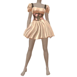 Chiara Puff Sleeves Roses Dress