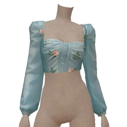 Chiara Floral Skies Crop Top