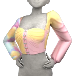 Cloud Nine Plazacore Buttoned Crop Top 