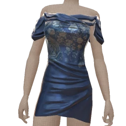 Ikon Elite Satin Off Shoulder Gothic Roses Dress