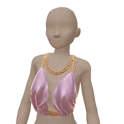 Ikon Elite Rose Violet Satin Chain Top