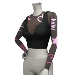 Cloud Nine Y2K Graphic Crop Top