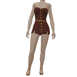 Ikon Elite Crimson Denim Mini Dress Outfit