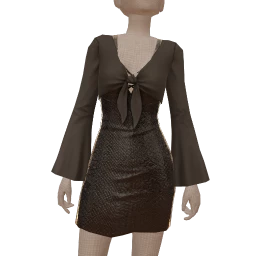 Cloud Nine Black Croc Dress