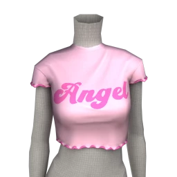 Cloud Nine Flying Angel  Crop Top (Pink)
