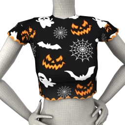 Cosmos Dark And Spooky Crop Top