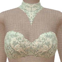 Cloud Nine Light Blue Lace Choker Top