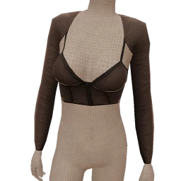 Cloud Nine Sleeved Mesh Crop Top