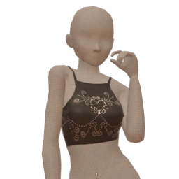 Cloud Nine Diamanté Heart Crop Top