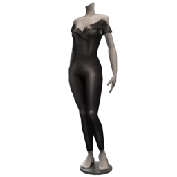 Cloud Nine Off the Shoulder Onyx Jumpsuit