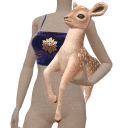 Cloud Nine Blue Velvet Snowflake Tank Top With Baby Deer