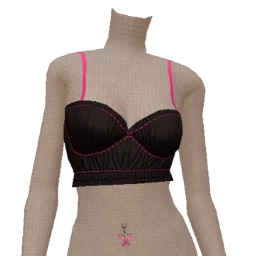 Cloud Nine Black Crop With Navel Piercing