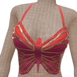 Cloud Nine Coral Flutter Crop Top