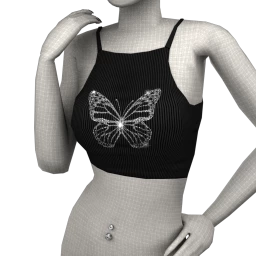Cloud Nine Flutter Away Crop Top