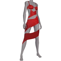 Cloud Nine Rosso Corsa Cuts Dress