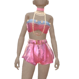 Cloud Nine Denim Pink Metallic Co-Ord