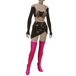 Cloud Nine Pink Diamond Thigh-High Boots Set