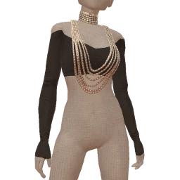 Cloud Nine Black Off-Shoulder Long Sleeve Diamond Top