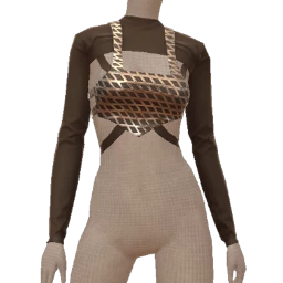 Cloud Nine Silver Power Mesh Cut Out Top