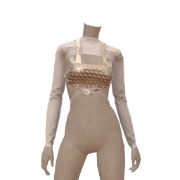 Cloud Nine Shimmering Winter White Cut Out Crop Top