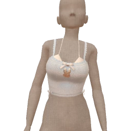 Cloud Nine Shiny Bunny Blue Crop Top