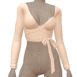 Cloud Nine White Cotton Wrap-Around Top