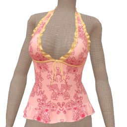 Cloud Nine Whimsical Yellow Ruffled Pink Top