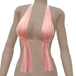 Cloud Nine Pink Satin Backless Top