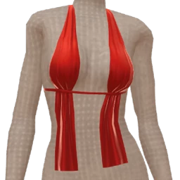 Cloud Nine Red Satin Backless Top