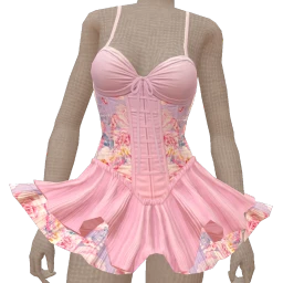 Cloud Nine Enchanted Midsummer Pink Satin Mini Dress