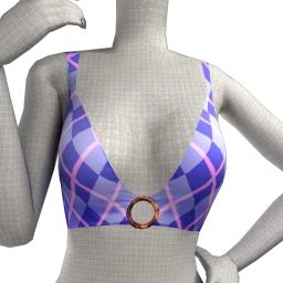 Cloud Nine Purple Tartan Crop Top