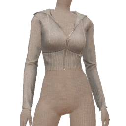 Cloud Nine Grey Knit Zip Hoodie