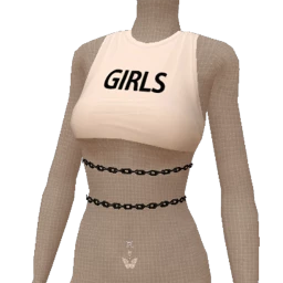 Cloud Nine Girls Chain Crop Top