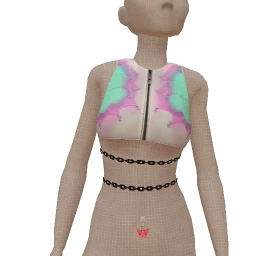 Drop Science Zip Up Top With Navel Piercing