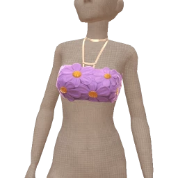 Cloud Nine Purple Flowers Crop Top