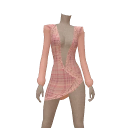 Cloud Nine Pink Check Lace Dress