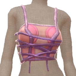 Cloud Nine Glossy Purple Straps Cropped Top